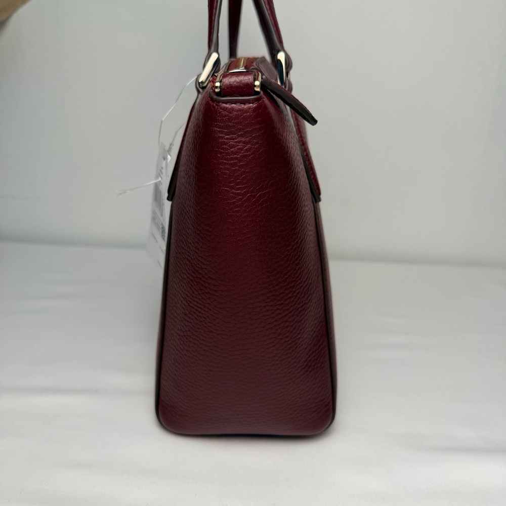 Kate Spade New York Monica pebbled leather‎ Deep Red Satchel Bag - Picture 10 of 14